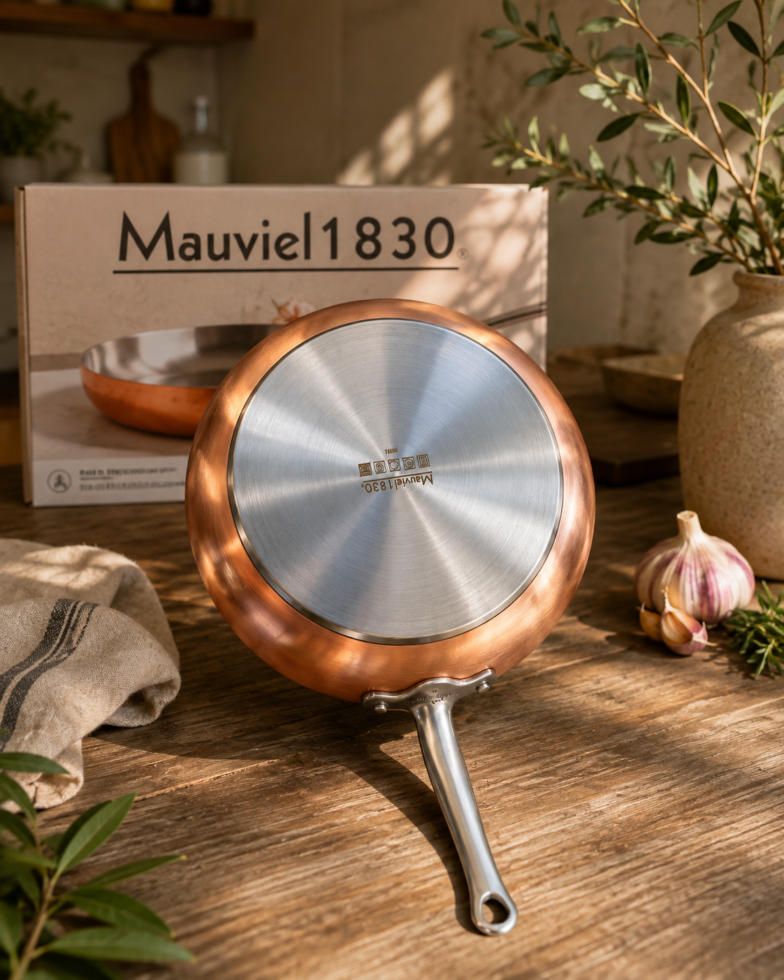 Poêle Mauviel 1830 en Cuivre 24 cm – Compatible Induction