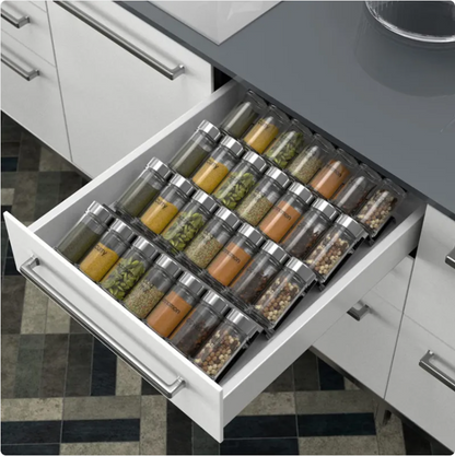 Organisateur de Tiroir Acrylique à 4 Niveaux pour Épices et Cuisine