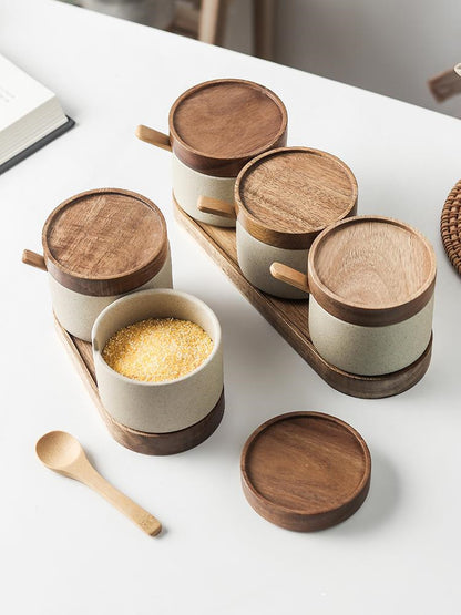 Retro Japanese-style Ceramic Seasoning Pot