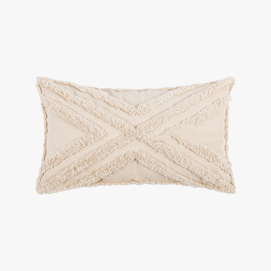 Housse de Coussin Bohème à Reliefs et Pompons – Collection Berber Chic
