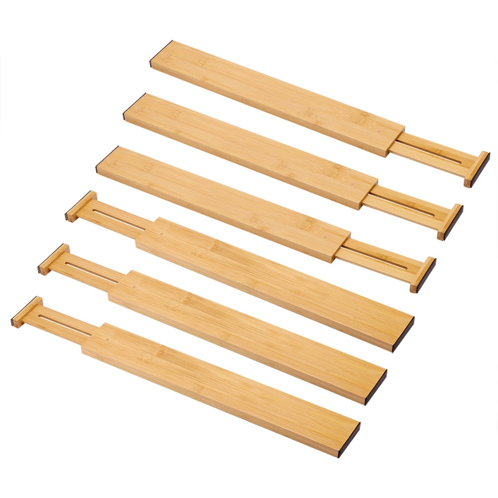 Adjustable Bamboo Drawer Divider for Kitchen Organization