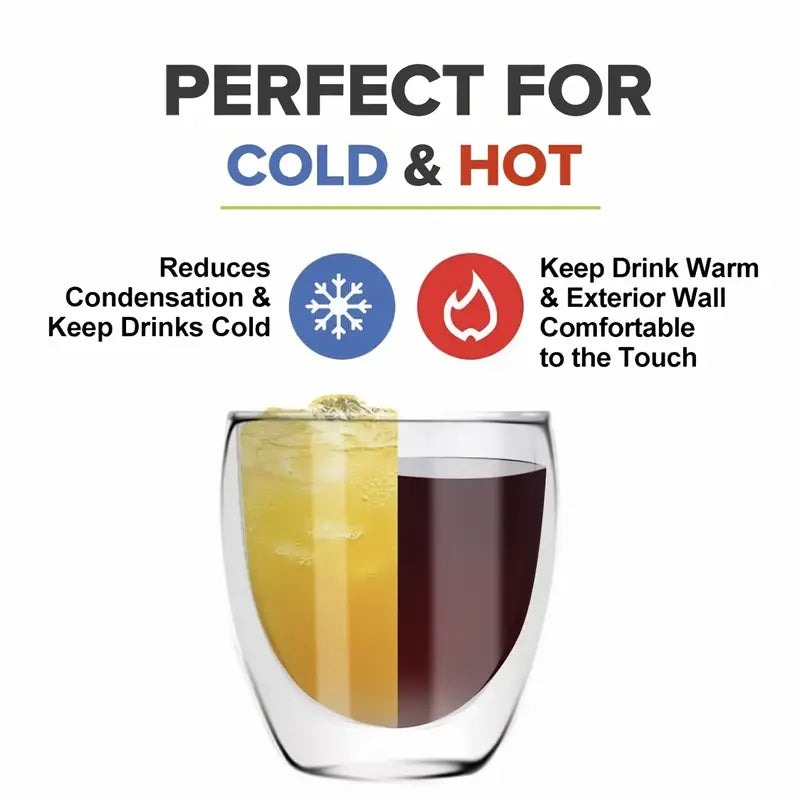 Double-Walled Glass Coffee Mugs for Perfect Brew