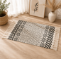 Tapis Bohème en Coton avec Pompons – Décoration Intérieure