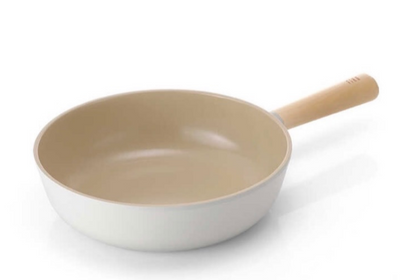 Poêle à frire blanche en céramique antiadhésive coréenne