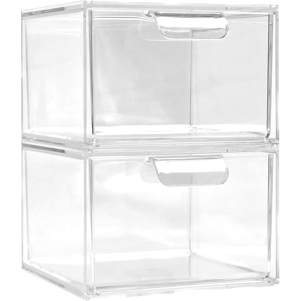 Boîte de Rangement Transparente Empilable avec Tiroir