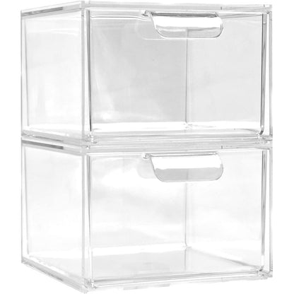 Boîte de Rangement Transparente Empilable avec Tiroir