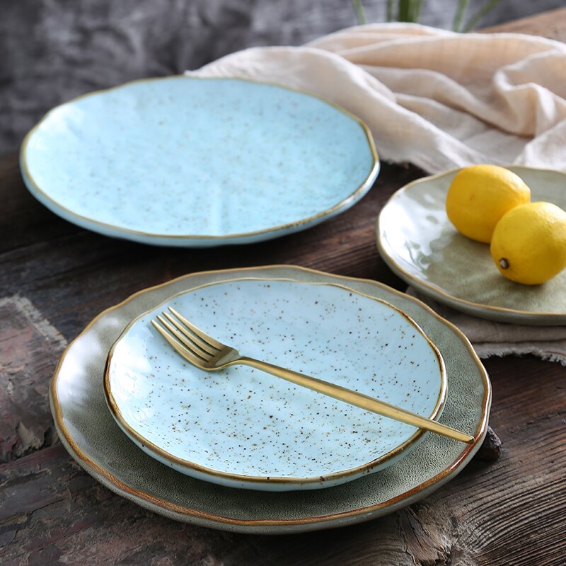 Creative Ceramic Dinner Plate - Round Nordic Design