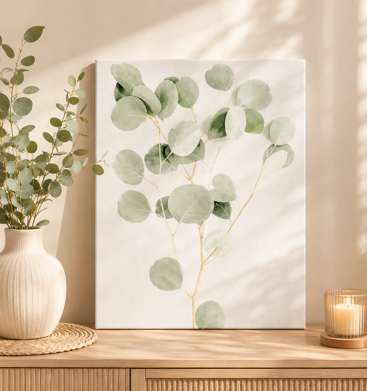Lot de 4 Affiches Feuillage Nordique – Décoration Murale Minimaliste