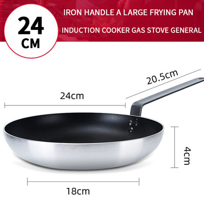 High Quality Flat Bottom Aluminum Alloy Frying Pan
