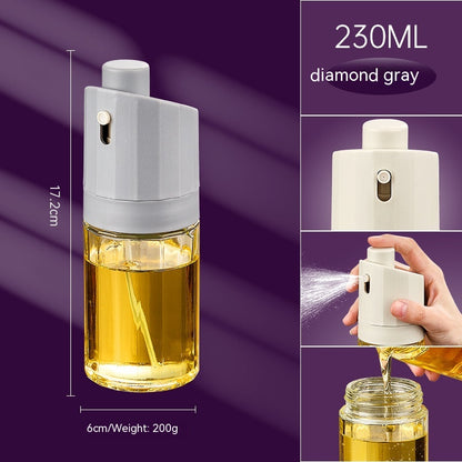 2-in-1 Glass Oil Bottle and Dispenser for Cooking