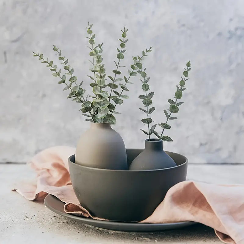 12pcs 15in Artificial Eucalyptus Leaves for Decoration