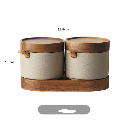 Retro Japanese-style Ceramic Seasoning Pot
