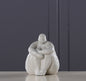 Nordic Style Abstract Resin Figurine of Plump Woman