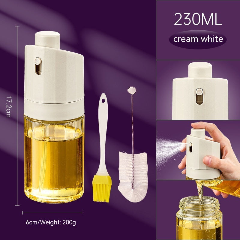 2-in-1 Glass Oil Bottle and Dispenser for Cooking