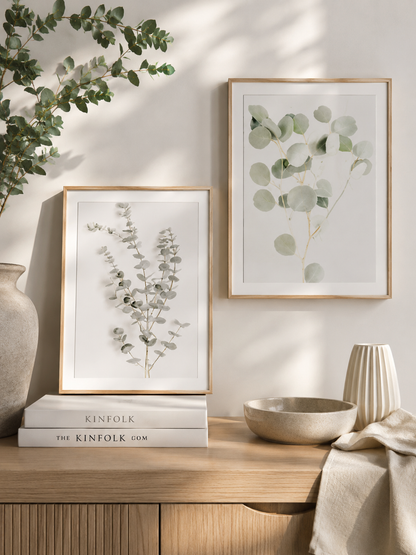 Lot de 4 Affiches Feuillage Nordique – Décoration Murale Minimaliste