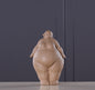 Nordic Style Abstract Resin Figurine of Plump Woman