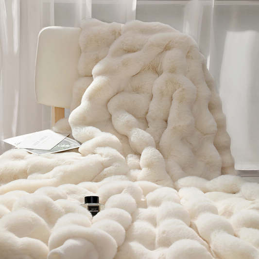 Plaid Nuage Premium en Velours Côtelé – Douceur Absolue & Effet Cocon