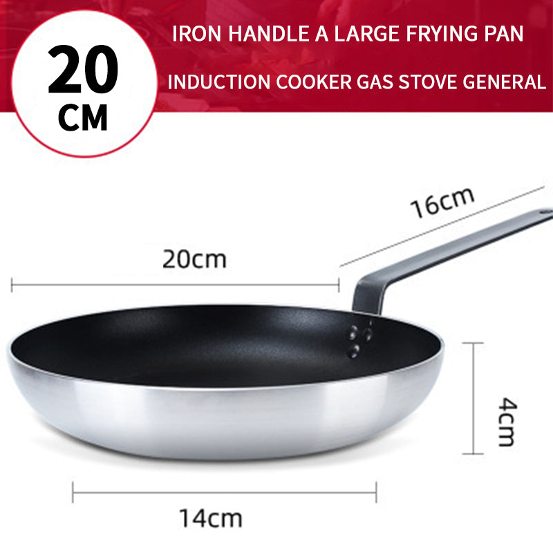High Quality Flat Bottom Aluminum Alloy Frying Pan