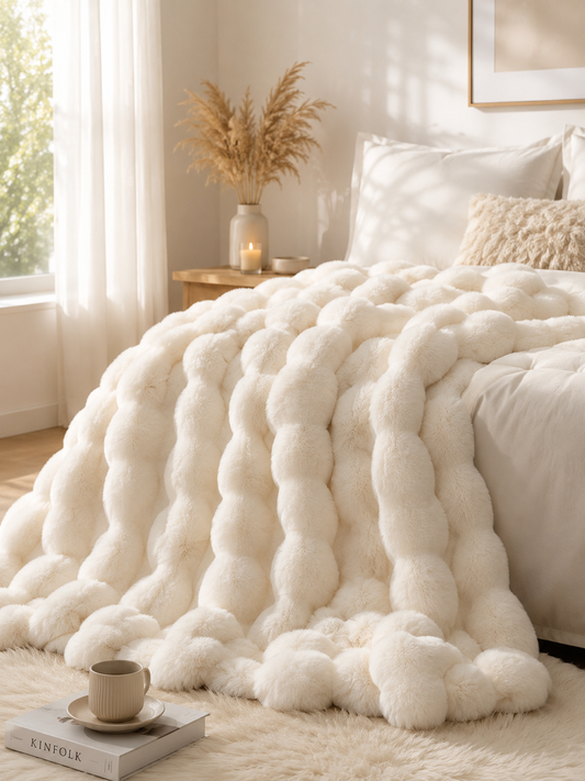Plaid Nuage Premium en Velours Côtelé – Douceur Absolue & Effet Cocon