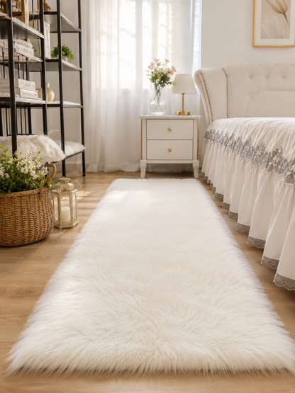 Tapis Shaggy Blanc Ultra Doux – Effet Fourrure