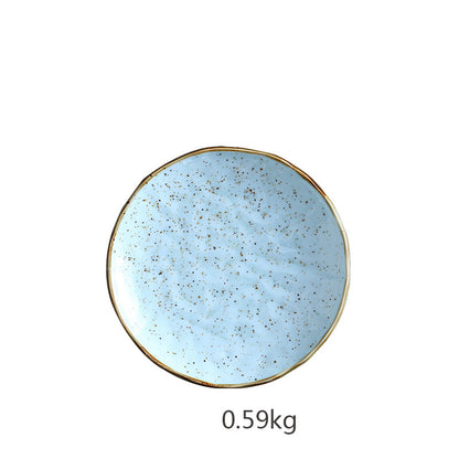 Creative Ceramic Dinner Plate - Round Nordic Design
