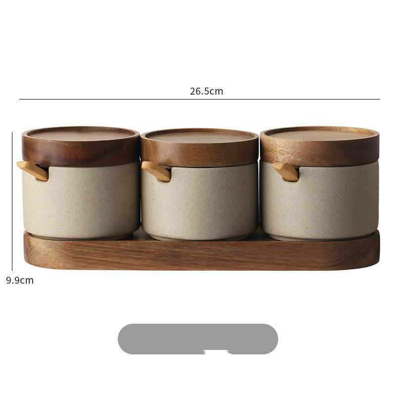 Retro Japanese-style Ceramic Seasoning Pot