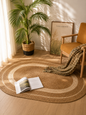 Tapis Rond Tressé en Jute Naturelle | Style Nordique & Bohème