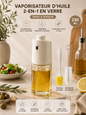 Vaporisateur d’Huile 2-en-1 en Verre – Spray & Verseur pour Cuisine