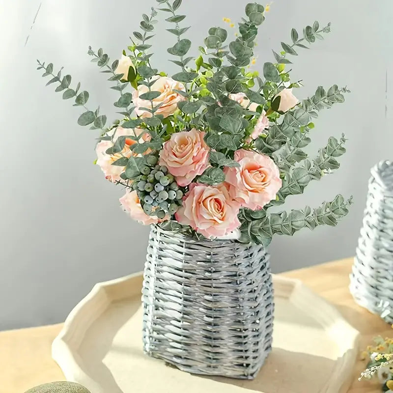 12pcs 15in Artificial Eucalyptus Leaves for Decoration