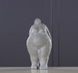 Nordic Style Abstract Resin Figurine of Plump Woman
