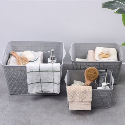 Panier de Rangement Tressé Multi-Usage – Salle de Bain, Cuisine, Bureau & Chambre