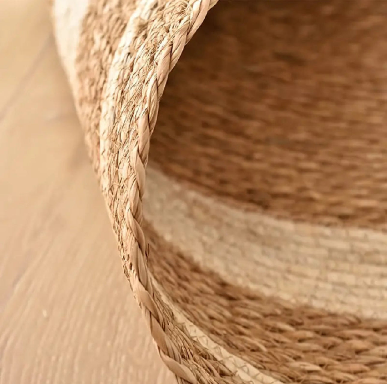 Tapis Rond Tressé en Jute Naturelle | Style Nordique & Bohème