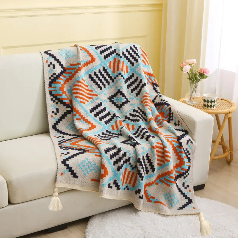 Nordic Style Office Nap Blanket - Knitted Throw Shawl