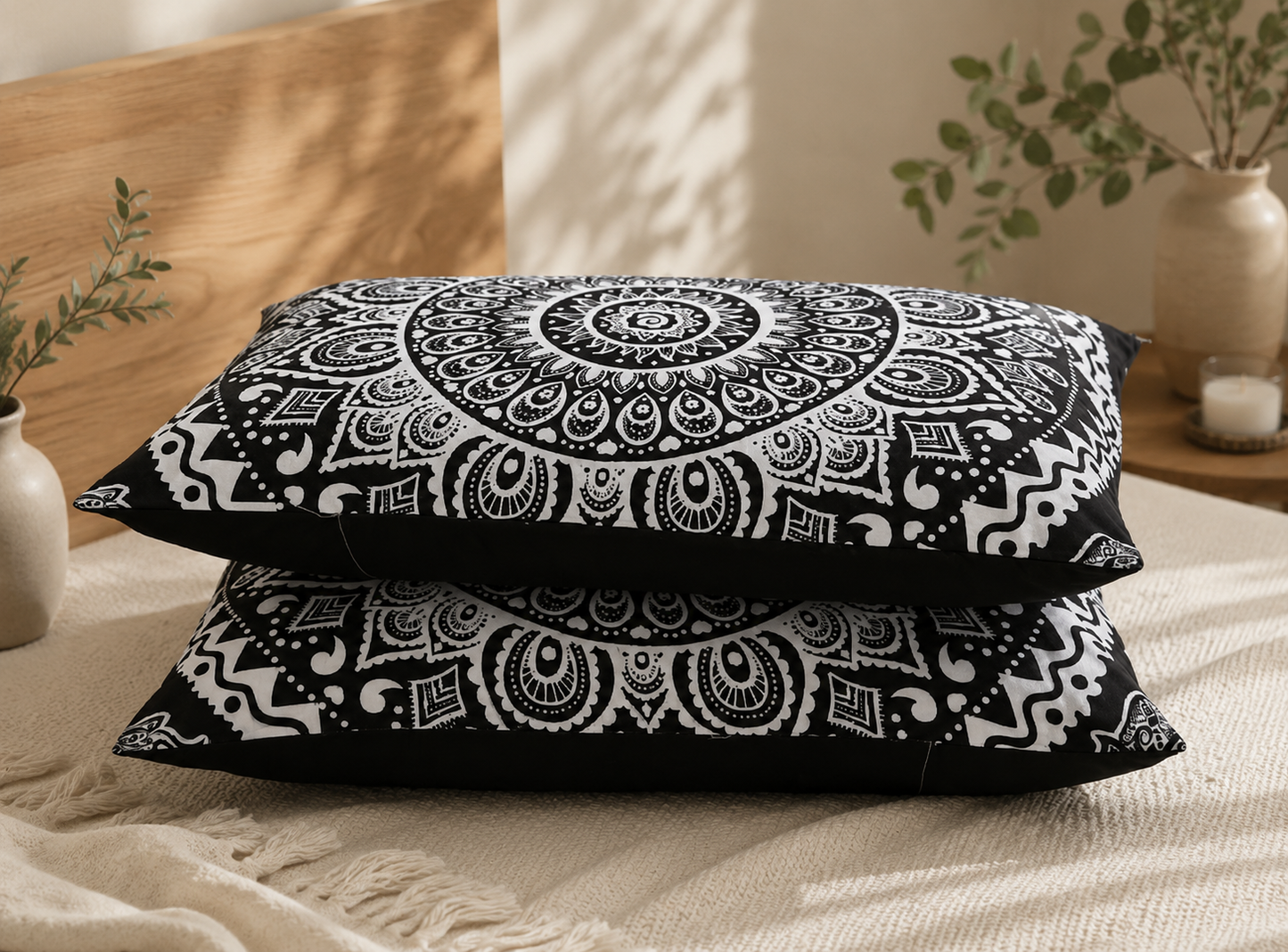 Parure de lit bohème Éléphant 3D – 4 pièces