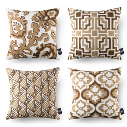 Geometric Pattern Pillowcases 4pcs 45x45cm/18x18in