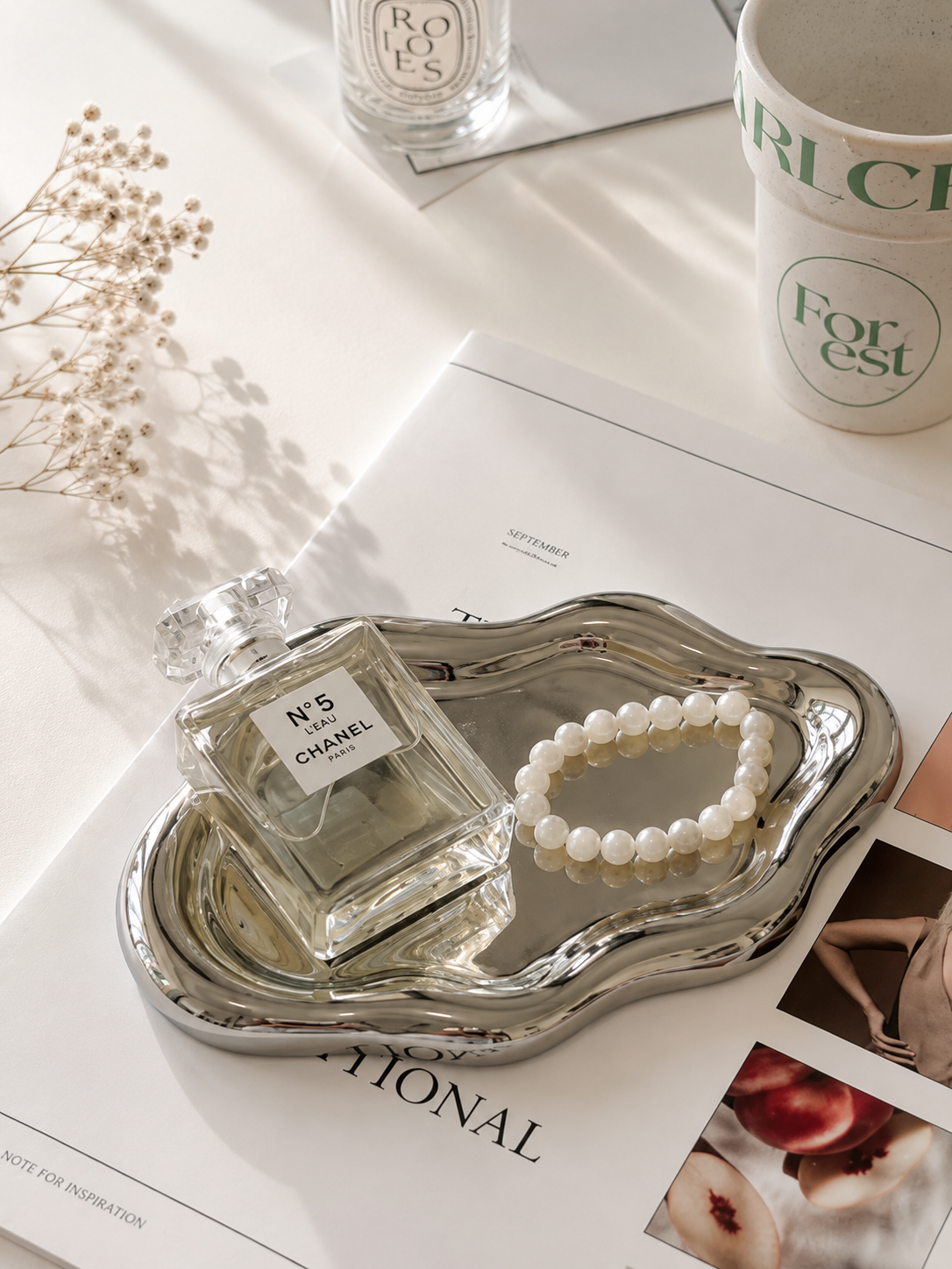 Plateau Décoratif en Céramique Nuage – Vide-Poche pour Bijoux, Clés et Accessoires