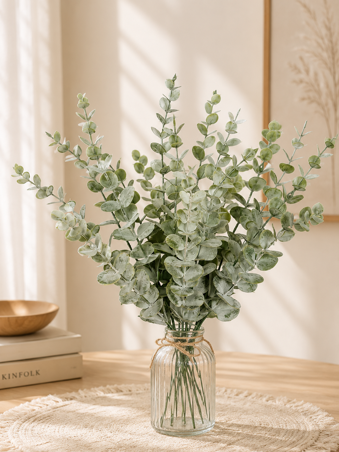 12 tiges d’eucalyptus artificiel – 38 cm (Lot de 12)