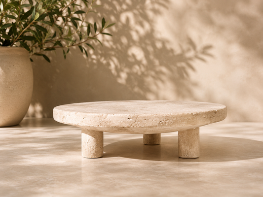 Plateau décoratif en pierre Wabi-Sabi – 24 cm