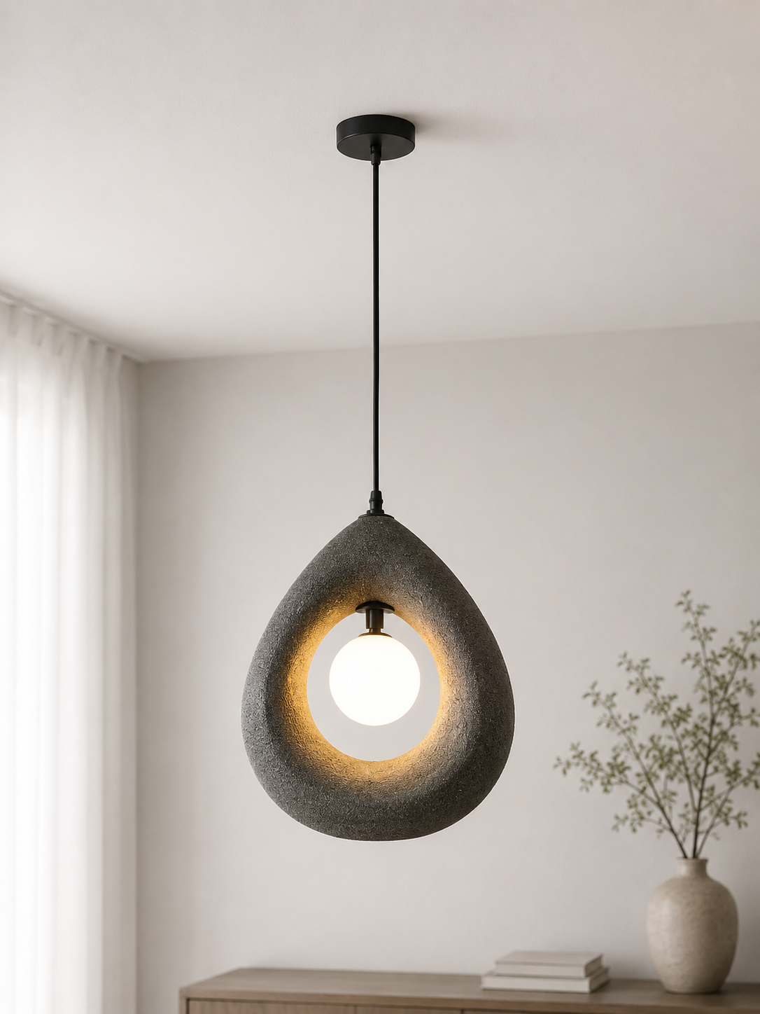 Suspension Wabi-Sabi – Design Japandi Moderne