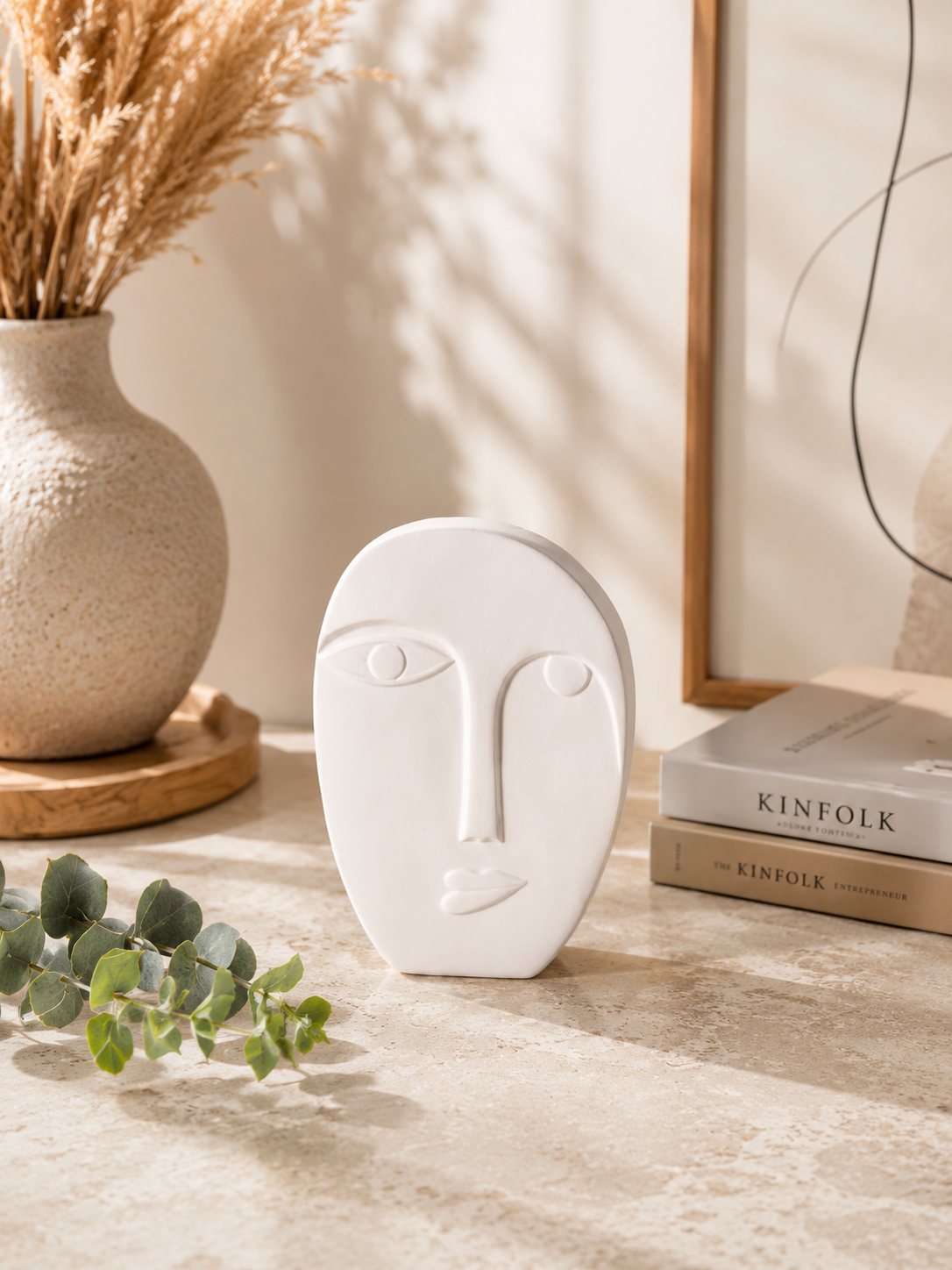 Vase Visage Nordique en Céramique – Élégance Artistique pour Votre Intérieur