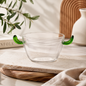 Bol en verre borosilicate résistant à la chaleur – Design nordique avec poignées vertes
