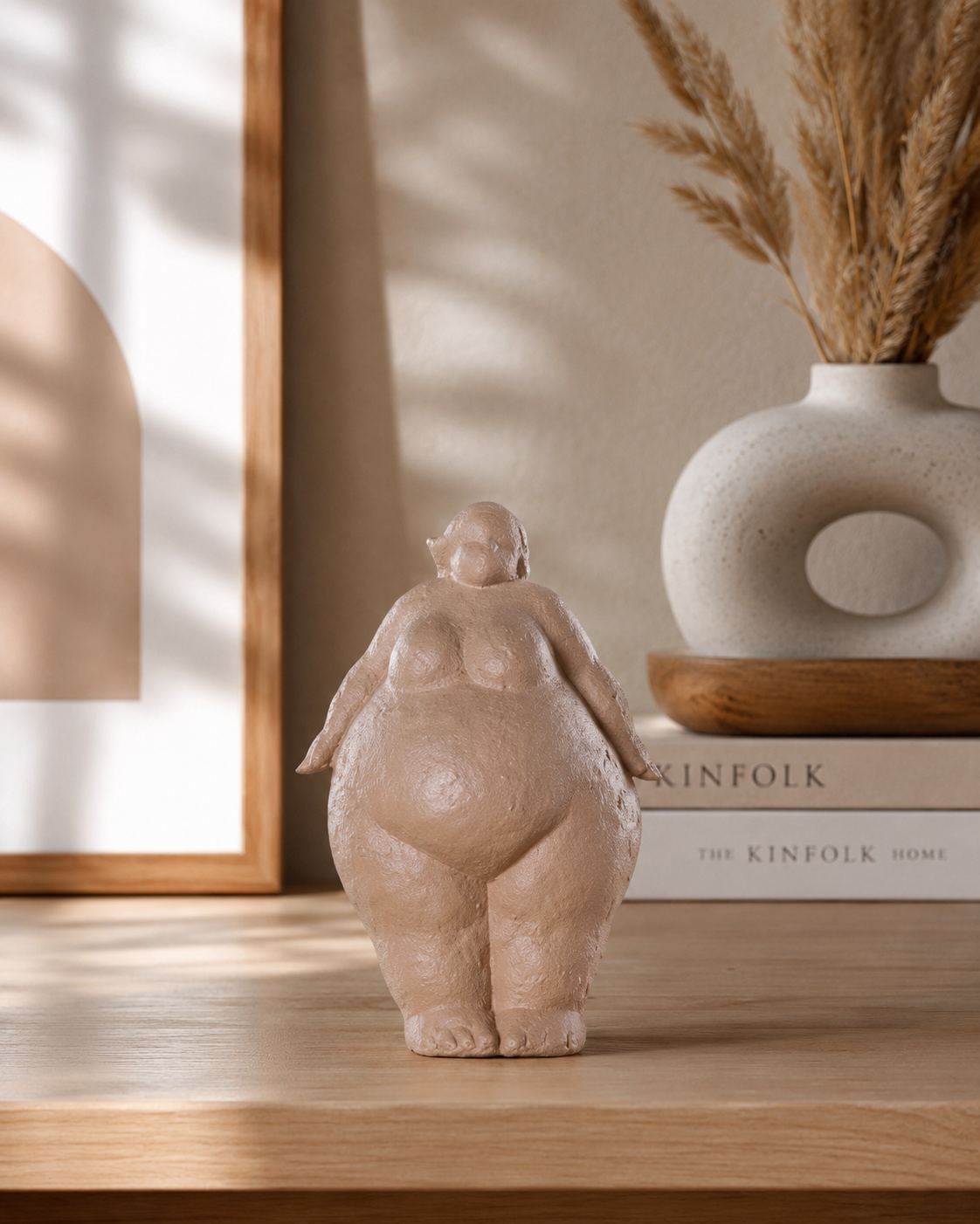 Statue abstraite femme en résine – Décoration nordique moderne