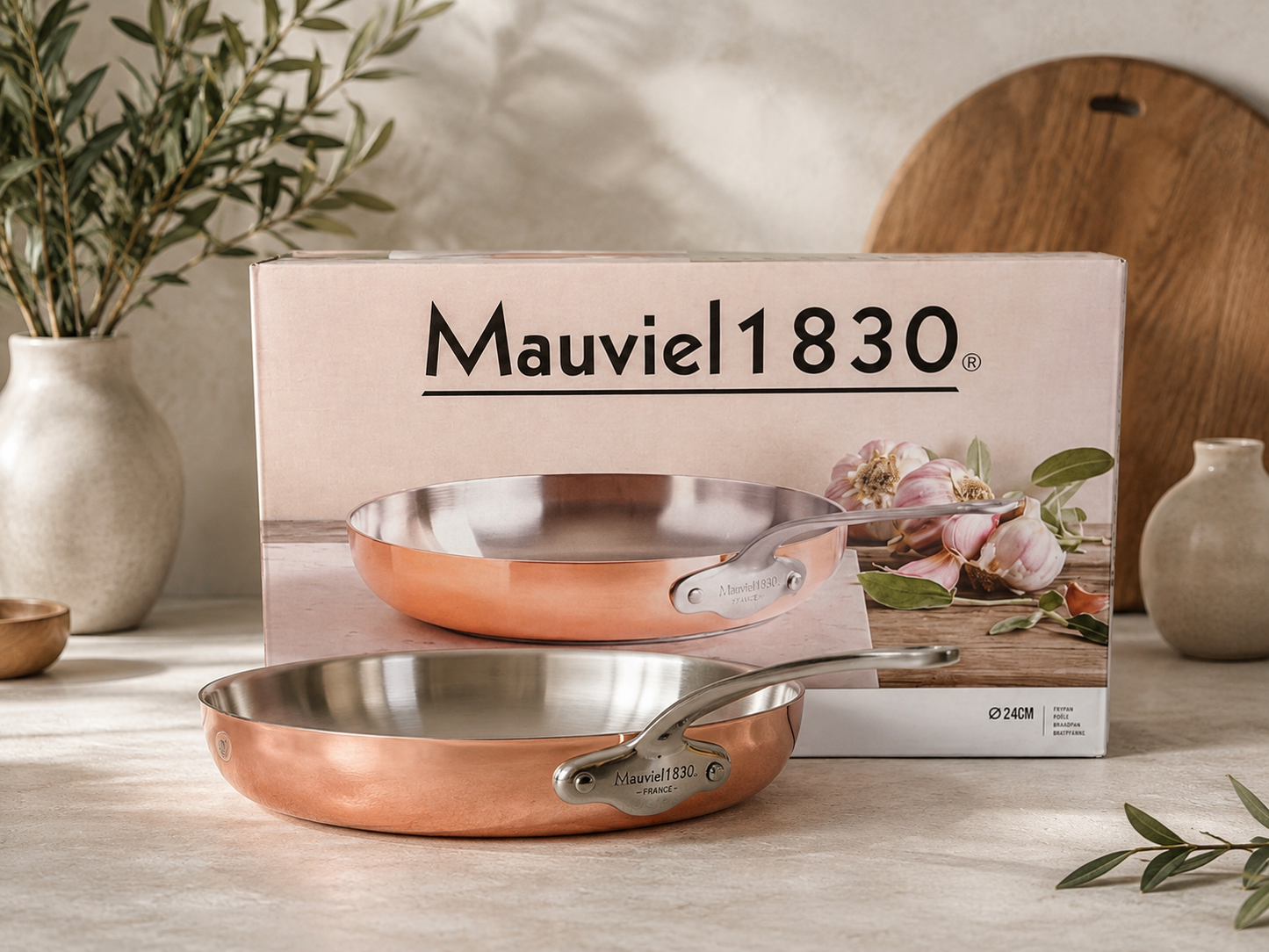 Poêle Mauviel 1830 en Cuivre 24 cm – Compatible Induction