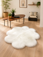 Tapis Fleur Doux Antidérapant en Fausse Fourrure