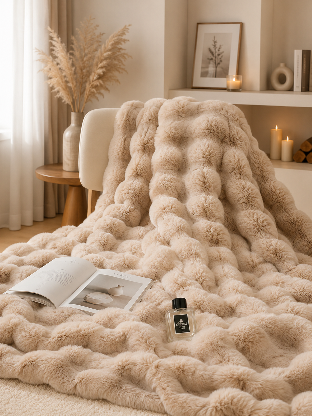 Plaid Nuage Premium en Velours Côtelé – Douceur Absolue & Effet Cocon