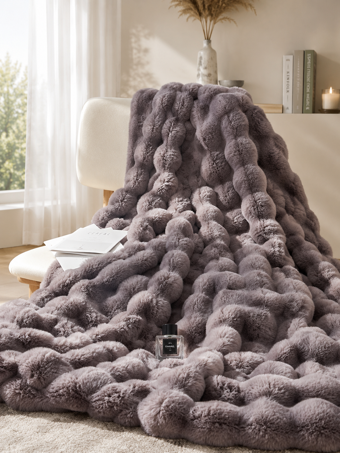 Plaid Nuage Premium en Velours Côtelé – Douceur Absolue & Effet Cocon