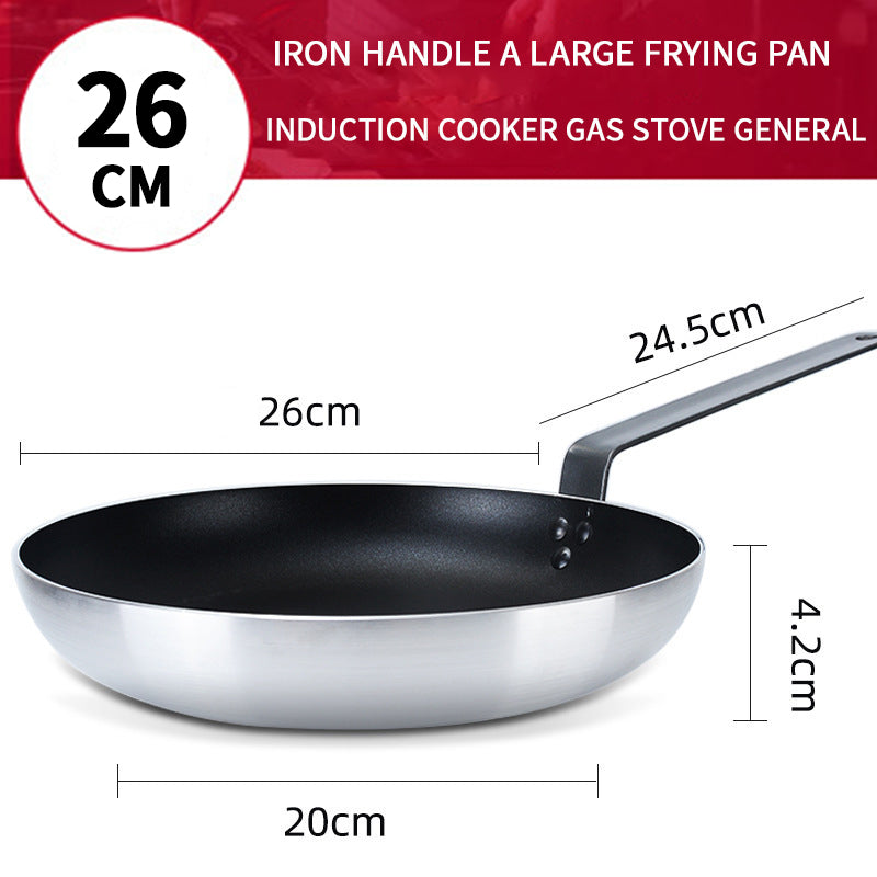 High Quality Flat Bottom Aluminum Alloy Frying Pan