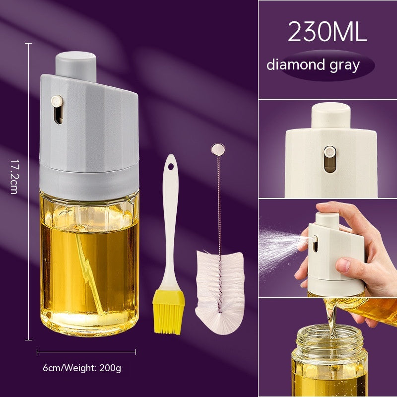 2-in-1 Glass Oil Bottle and Dispenser for Cooking