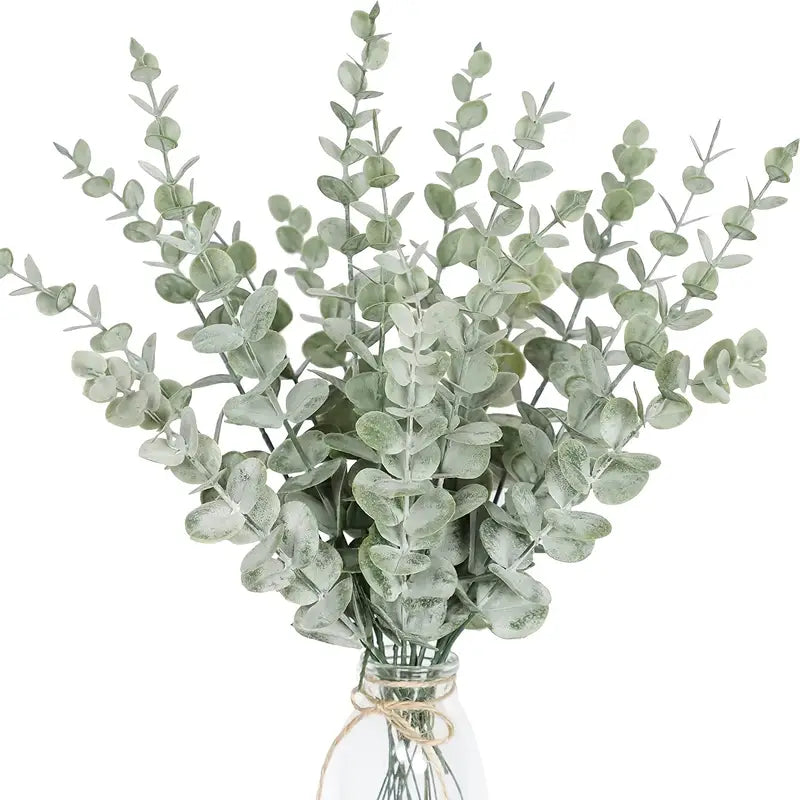 12pcs 15in Artificial Eucalyptus Leaves for Decoration