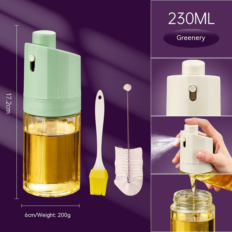 2-in-1 Glass Oil Bottle and Dispenser for Cooking